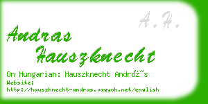 andras hauszknecht business card